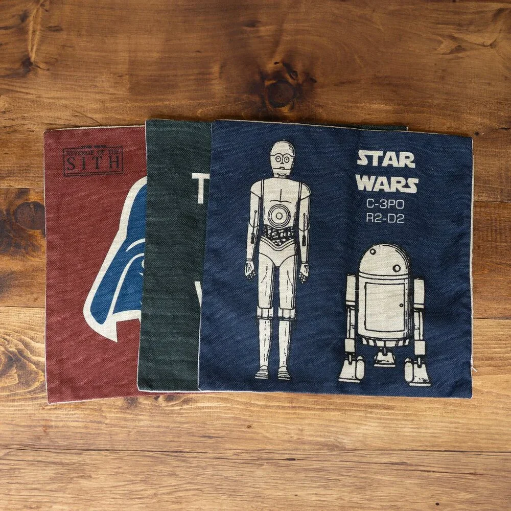 Star Wars: Retro Pillow Covers Set of Three 16 x 16